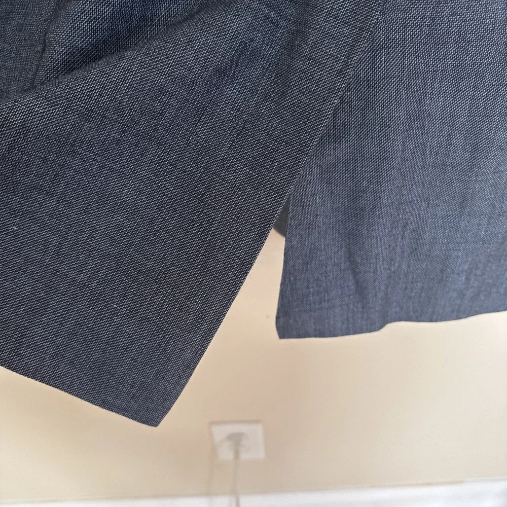 Jospeh Abboud Blazer Mens 48L Blue Heather Wool & Linen Two-Button Classic